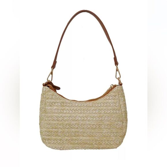 Bebe Eva Straw Small shoulder Bag Set - Picture 3 of 8